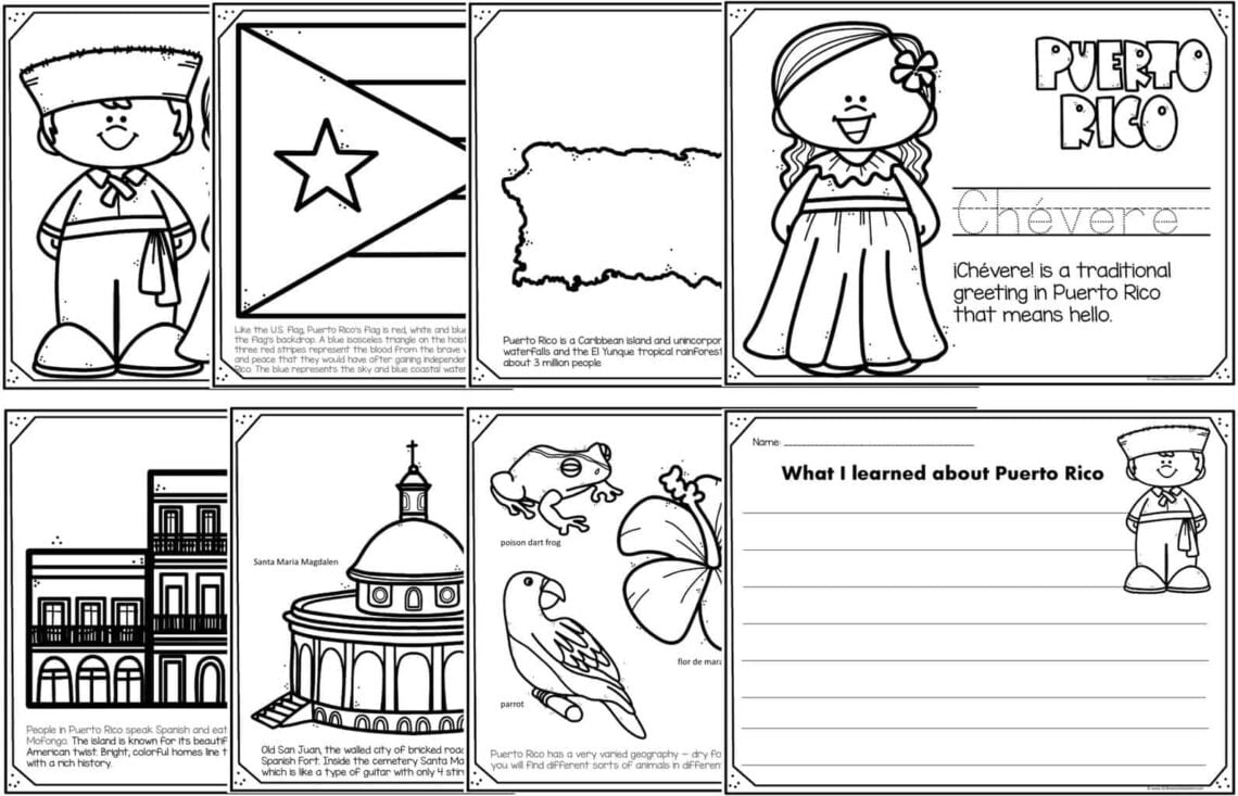 FREE Printable Puerto Rico Coloring Pages