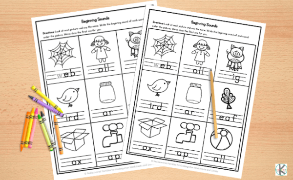 these no prep phonics worksheets are perfect for preschoolers, kindergartners, and 1st grade students learning to read