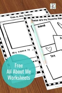 All About Me Worksheets Free Printable For Kindergarten