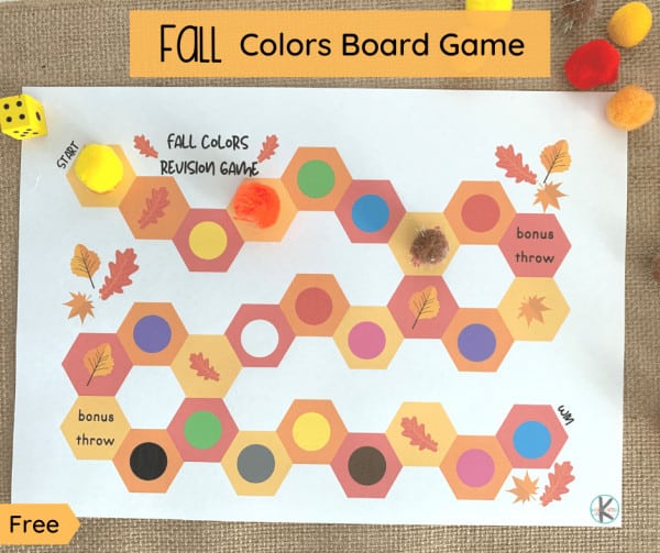 kindergarten fall learning game