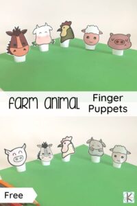 🐴🐄🐷🐔 FREE Printable Farm Animal Finger Puppets