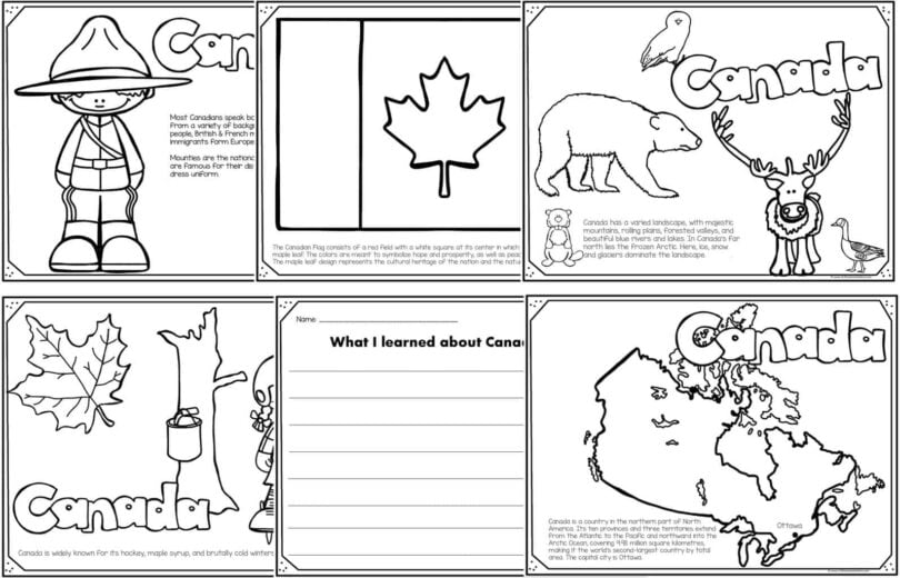 FREE Read Color and Learn about CANADA for Kids