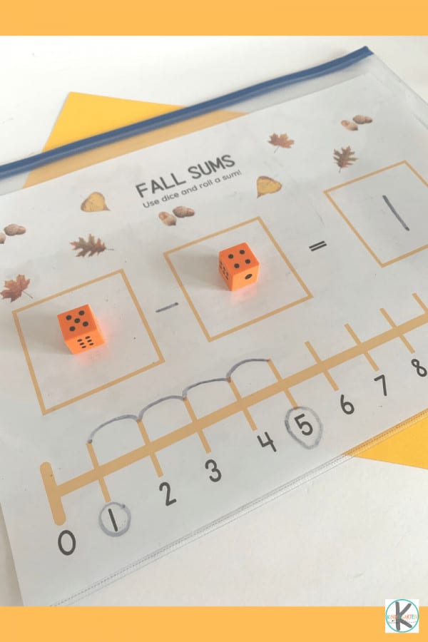 Fall Addition Activity for Kindergartners