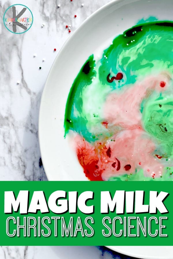 Christmas Magic Milk Science Experiment for Kids