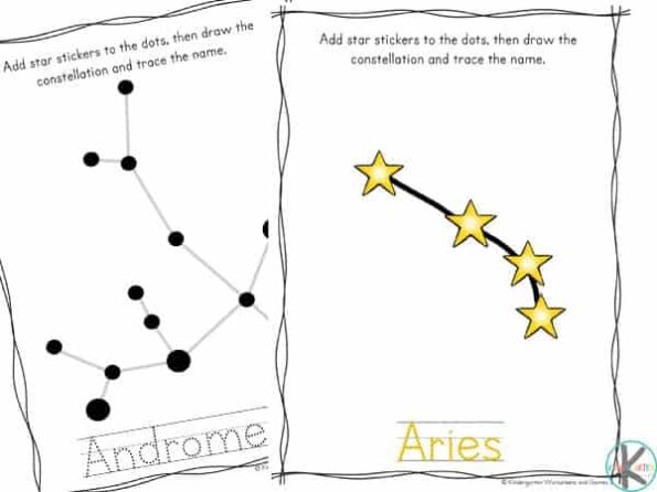 FREE Printable Constellation Worksheets Drawing Activity For Kids