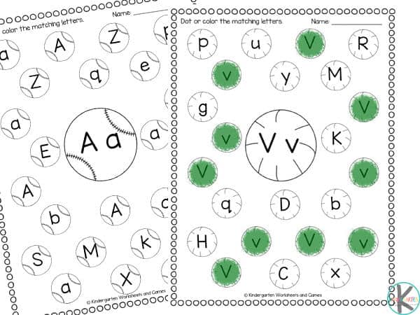 Letter find worksheets