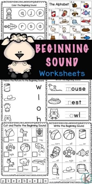 FREE Printable Initial Beginning Sounds Practice with Letter Board Games