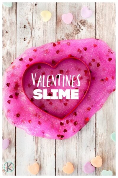 We love doing lots of fun valentines day activities during February. I just love the heart themes in pretty pink, red, and purple. This valentines day slime is super easy to whip up and will provide hours and hours of fun valentines day ideas with your toddler, preschool, pre-k, kindergarten, first grade, and 2nd grade students.