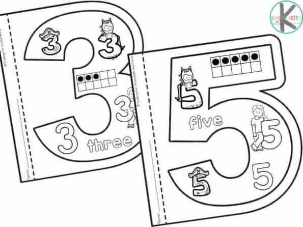 free number coloring pages 1 10 worksheets