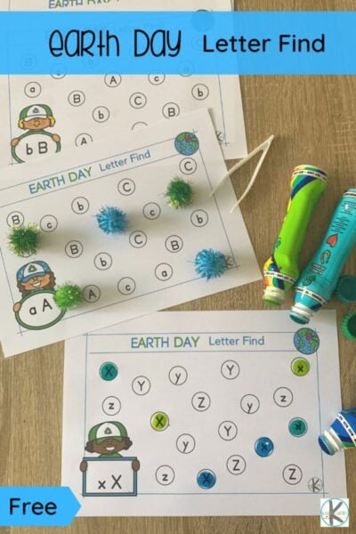 Did you know that Earth Day is celebrated on the 22nd of April? Plan fun Earth Day activities while working on letter recognition with these earth day worksheets. Use these earth day printables with preschool, pre-k, and kindergarten age children. There is a page for each letter of the alphabet from a to z to go along with whatever letter of the week you are up to or as a review for what you've learned. Simply print pdf file with earth day worksheets for preschool and you are ready to play and learn with these letter find worksheets.