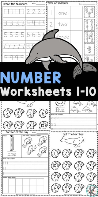 ocean number worksheets 1 10 kindergarten worksheets and games