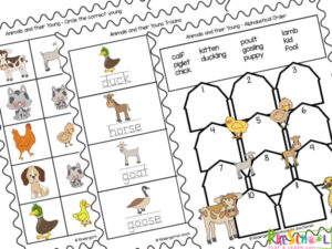FREE Farm Animals and their Young Ones Worksheet Pack