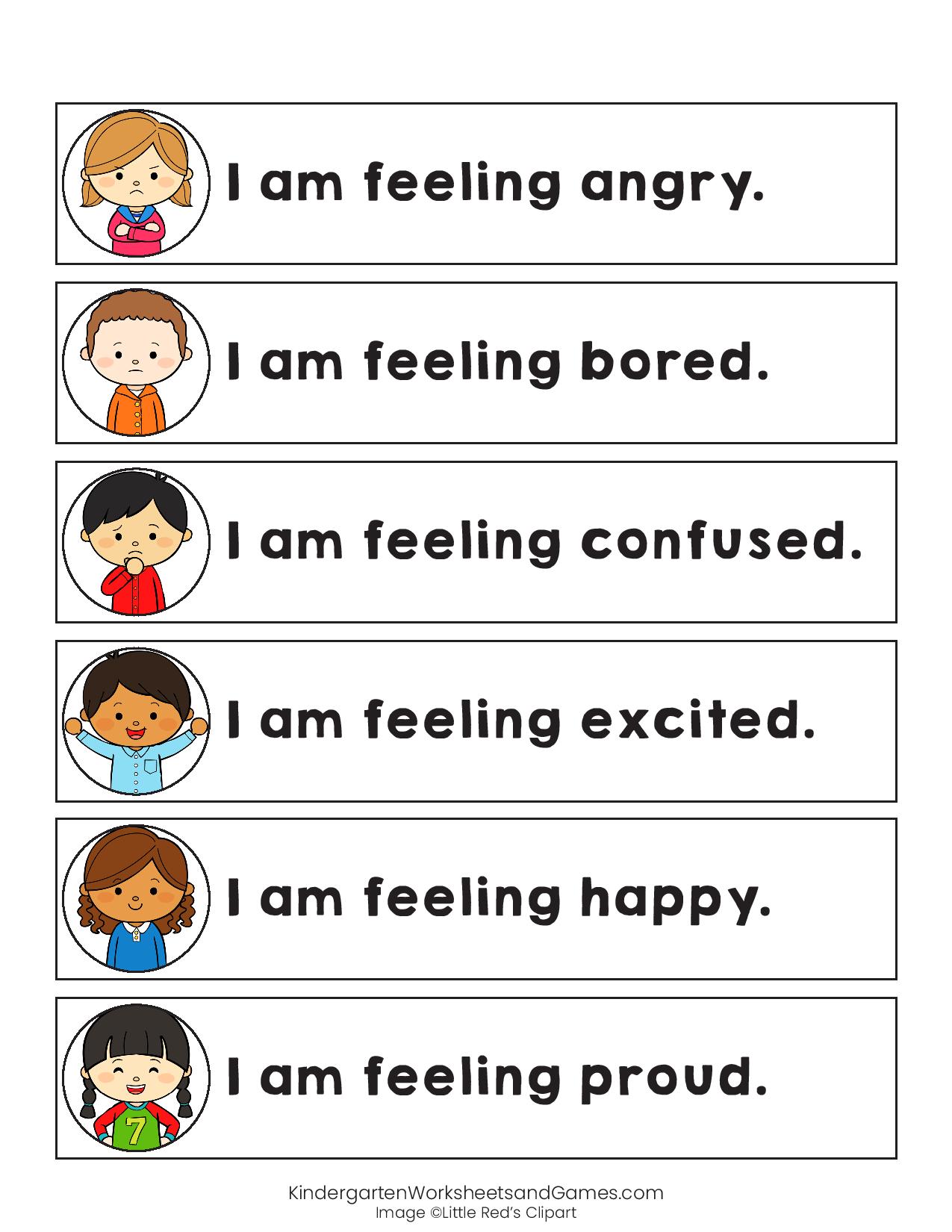 😭😁😍😡 FREE Printable Feelings and Emotions Worksheets