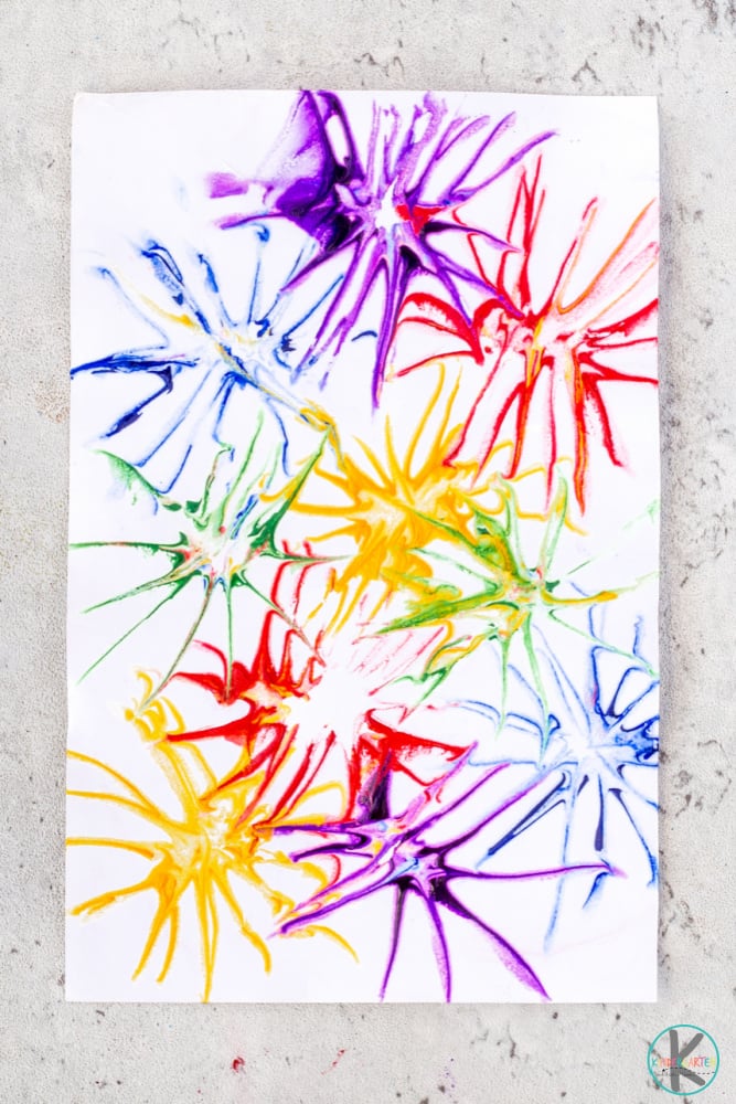 🗽 Shaving Cream Fireworks Paintings FUN Summer or 4th of July Craft