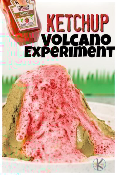 You've probably tried the classic volcano experiment. But have you tried a ketchup volcano? This easy volcano experiment is super simple to make and makes a super cool, red erruption that will delight kids of all ages! Try this simple volcano experiment with preschool, pre-k, kindergarten, first grade, 2nd grade, and 3rd graders too.