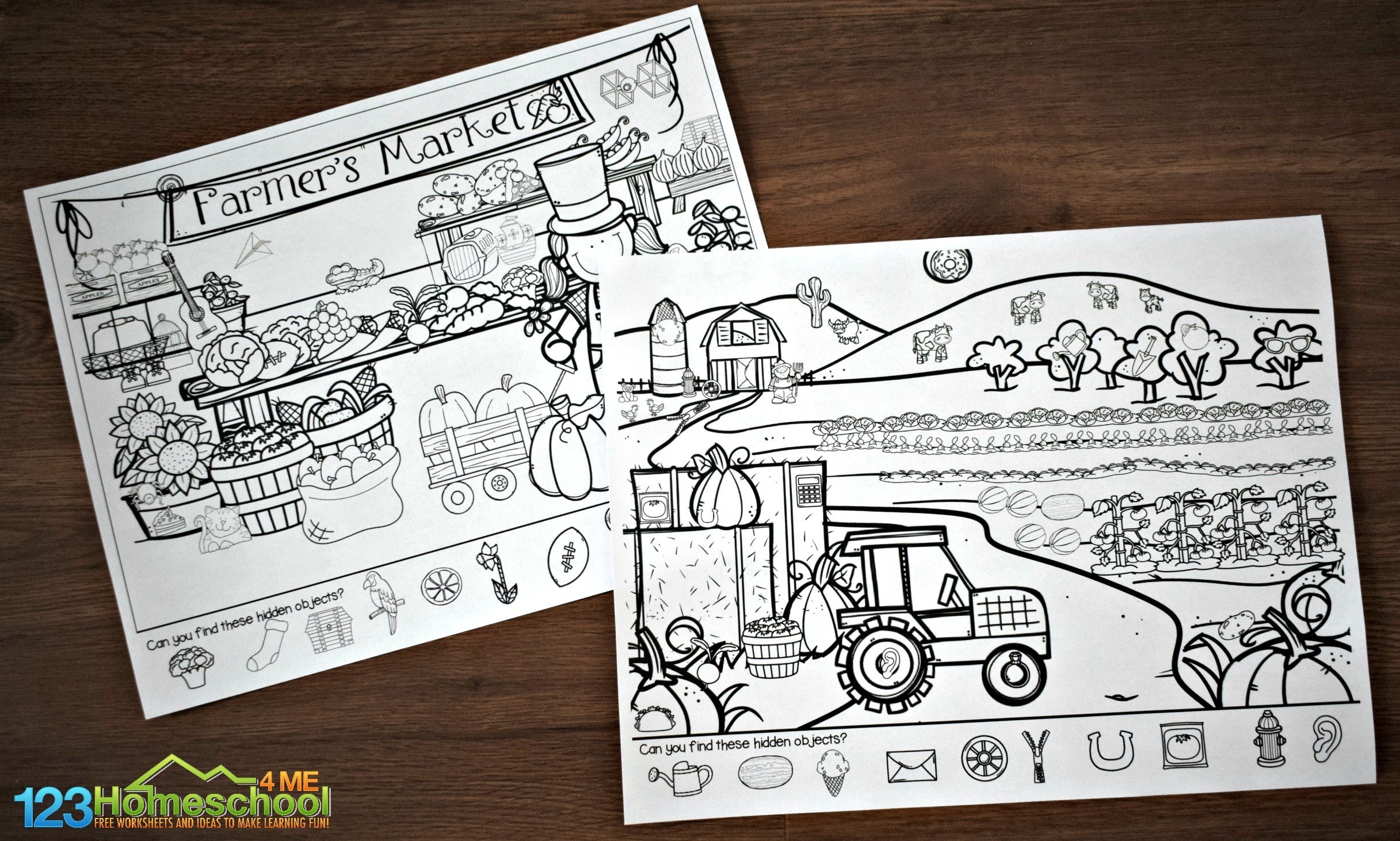 free printable farm hidden pictures worksheets kindergarten worksheets and games