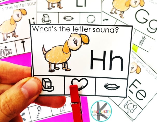 Dog and Bone Clip Cards – Beginning Sound Activities for Kindergarten