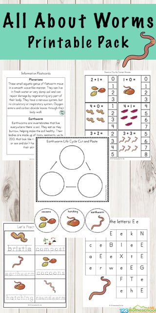 Free Worm Worksheet Printables