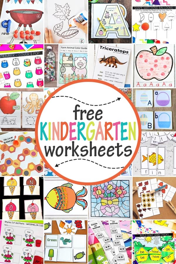 ⭐ FREE Printable Kindergarten Worksheets