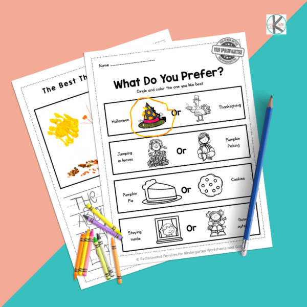 kindergarten writing activity