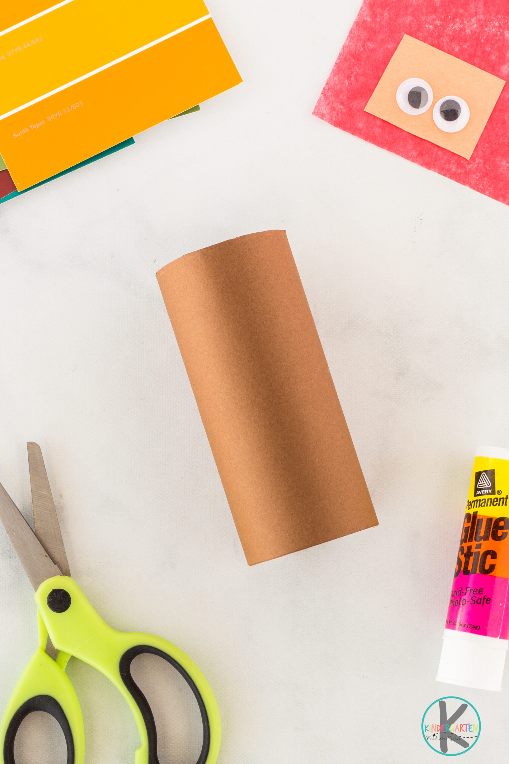 🦃 Cute Paint Swatch Toilet Paper Roll Turkey Craft for Thanksgiving