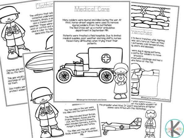 WW1 Coloring Pages - Read, Color &amp; Learn about World War 1 for Kids
