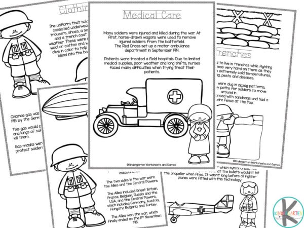 WW1 worksheets