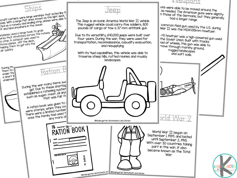 WW2 Coloring Pages - Read, Color & Learn about World War 2 for Kids