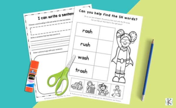 sh words for kindergarten