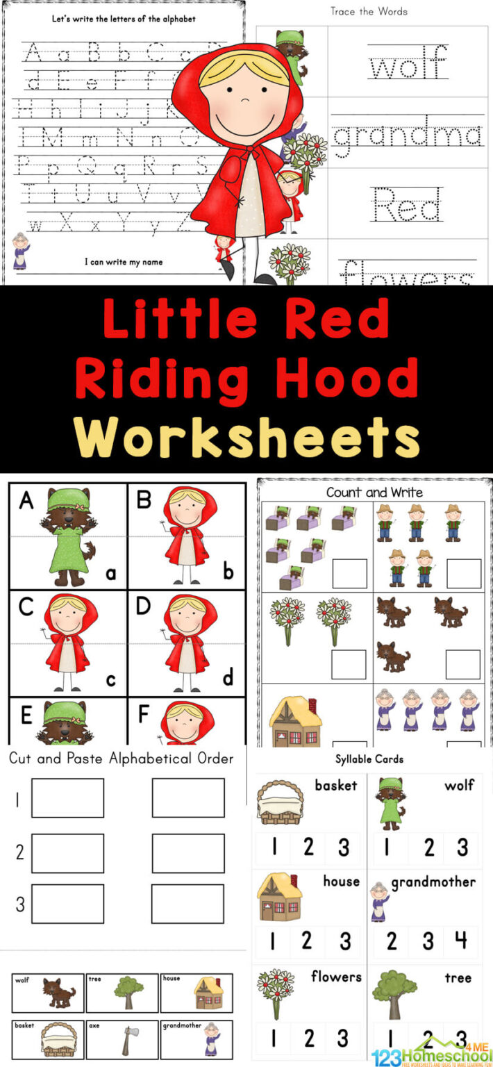 FREE Printable Little Red Riding Hood Worksheets