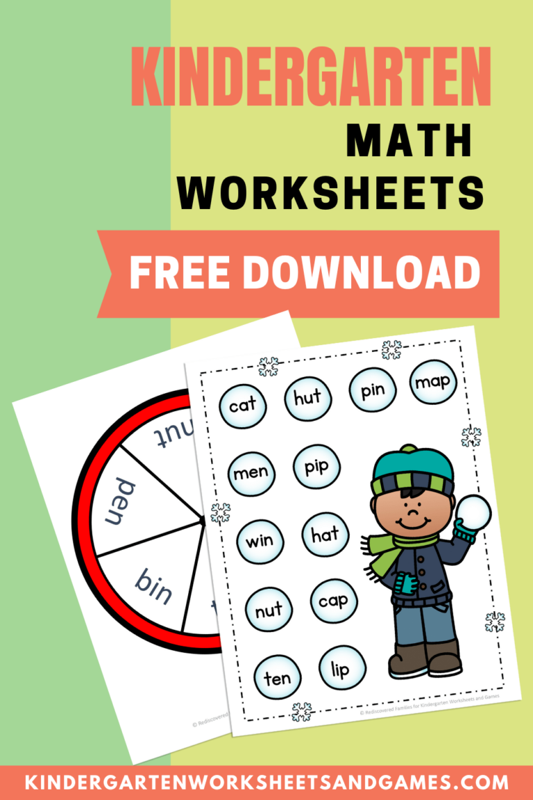 FREE Printable Kindergarten Summer Math Worksheets &amp; Activty Sheets