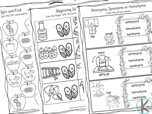 fall printable activities