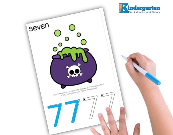 Halloween Numbers with Pictures for Counting Math Activity