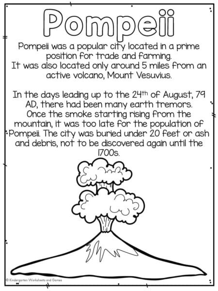 pompeii coloring page