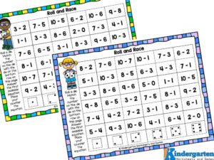 FREE Printable Subtraction Games for Kindergarten