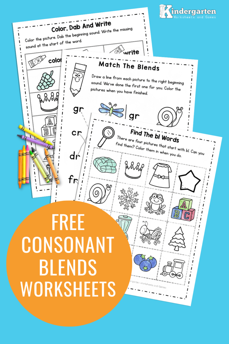 Teaching Consonant Blends plus FREE Worksheets and Activity Ideas