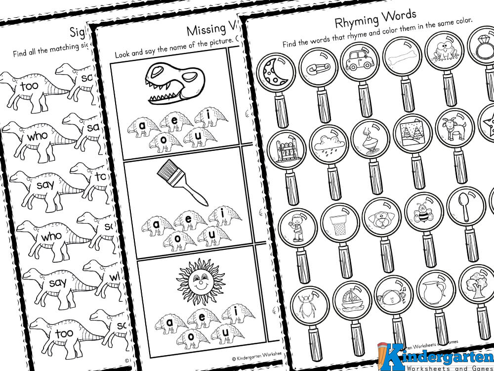 🦕 FREE Printable Dinosaur Worksheets for Kindergarten Literacy