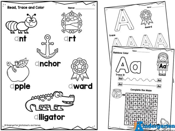 Letters a-k worksheet