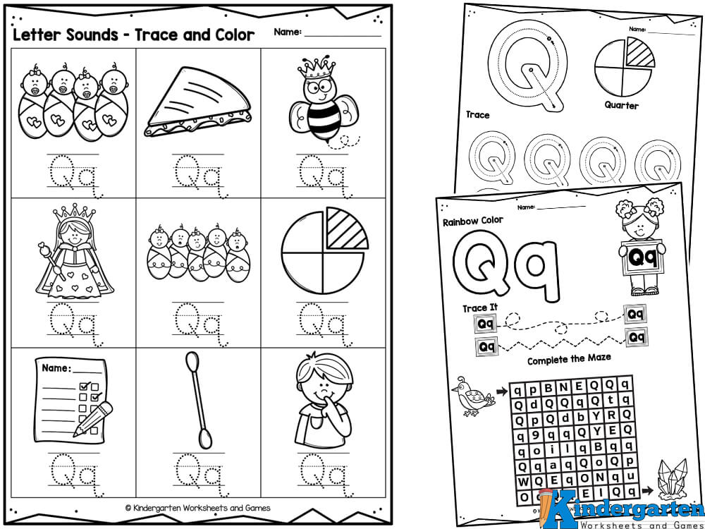 FREE Printable Letter Q Worksheets for Kindergarten