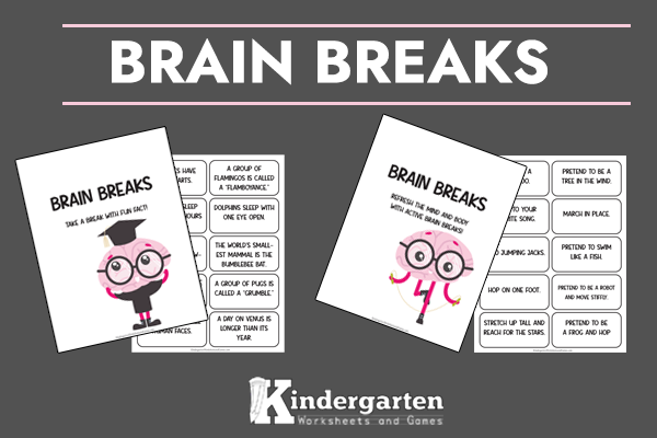 FREE Printable Brain Breaks for Kindergarteners
