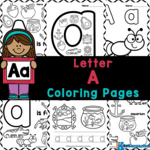 Grab free printable letter a coloring sheet pack to help young learners practice fine motor, beginning sounds, and alphabet practice with coloring pages!