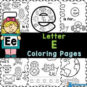 Make learning your ABCs fun with these free printable coloring pages for kindergarten students. Simply print these letter E coloring sheets!