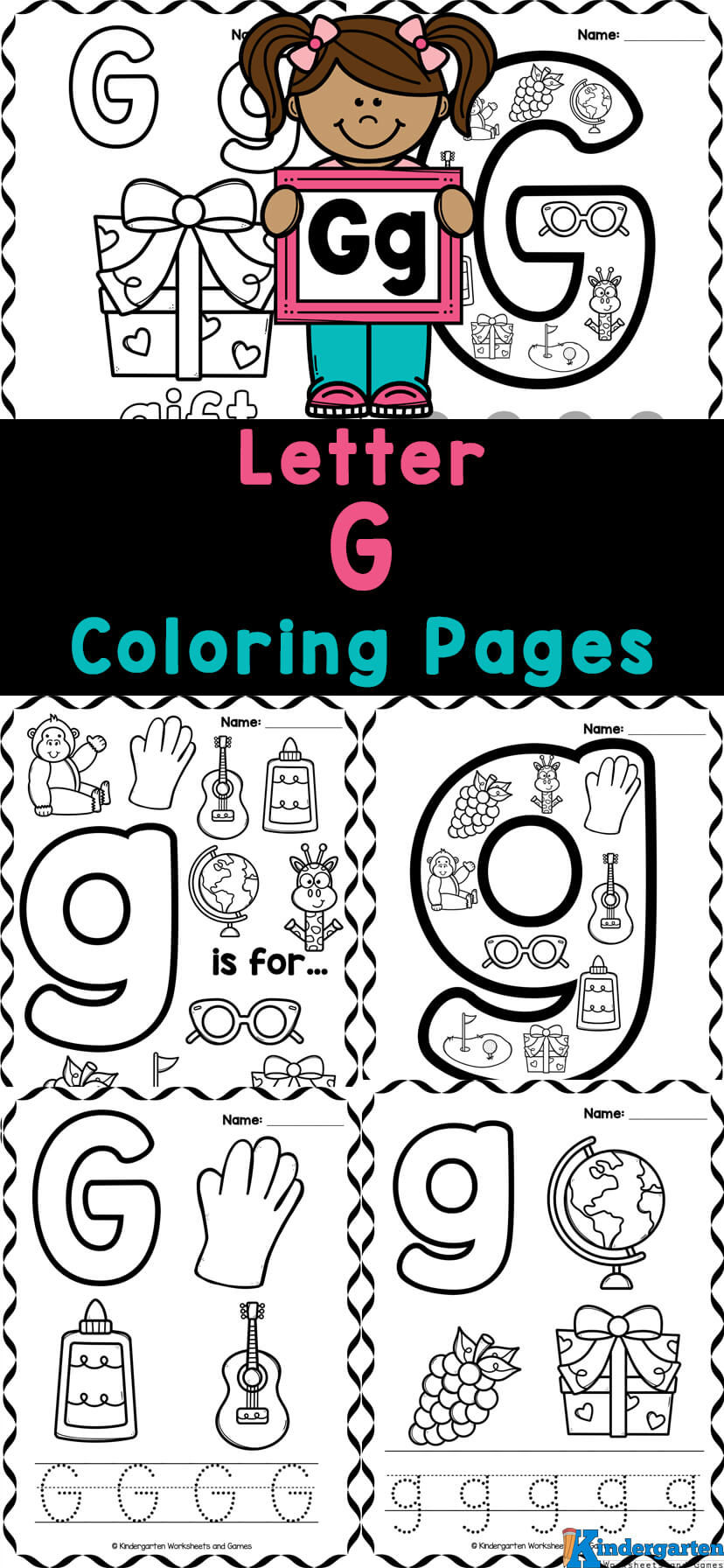 FREE Printable Letter G Coloring Page Worksheets