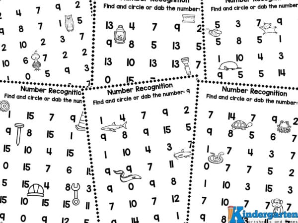 number recognition sheets This set of no-prep and free number recognition printables is fully black and white, which will help with printing costs. Students will use these cute number recotnition worksheets to practice recognizing and circling all of a certain number on a page. There are number recogntion sheets for numbers 0 to 15 to help bridge the gap with those tricky teen numbers. Whether you are a parent, teacher, homeschooler, or daycare provider – you will love using these free kinderarten worksheets as fun number recognition activities.  Use these number identifiication worksheets with preschoolers and kindergarters as extra practice, homework, extra practice, or a stand-alond lesson.