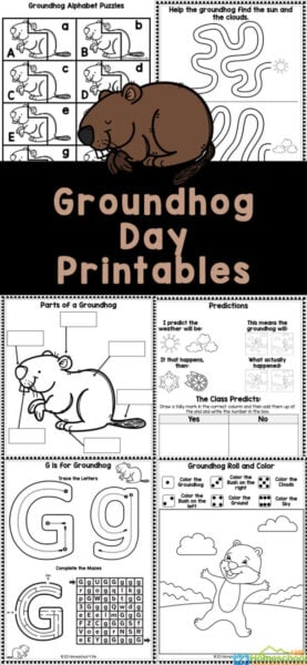 February 2nd is Groundhog Day. Help kids learn about Groundhog Day while sneaking in some fun with these fun and free Groundhog Day printables. These ground hog day printables are aimed at children in preschool, pre-k, kindergarten, and first grade. These groundhog day worksheets are no-prep for a quick print and go for your day even last minute!