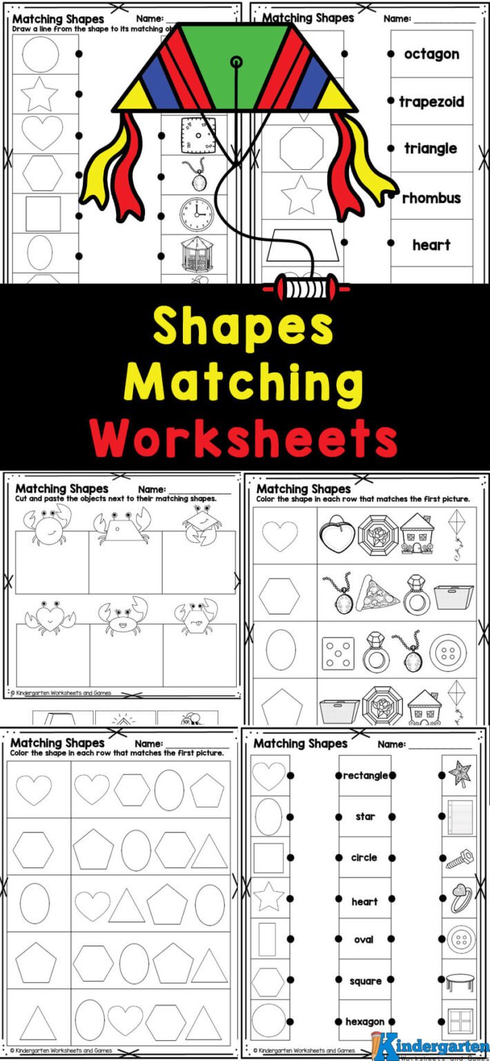 Introducing Shapes to Kindergarten FREE Printable Worksheets pdf