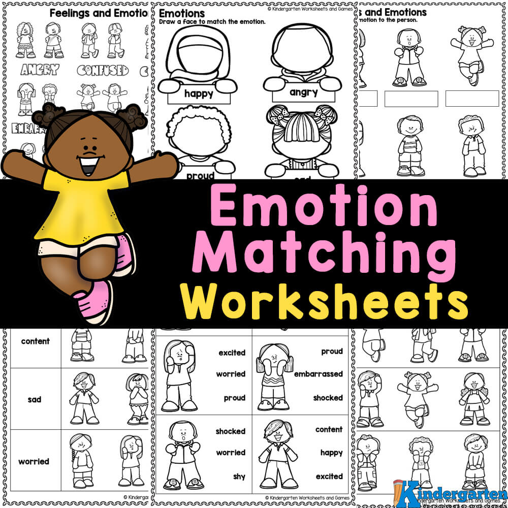 emotions-worksheets-for-kindergarten-matching-feelings-activities for Free Printable Emotions Matching Game Emotions Worksheets for Kindergarten - Matching Feelings Activities for Free Printable Emotions Matching Game