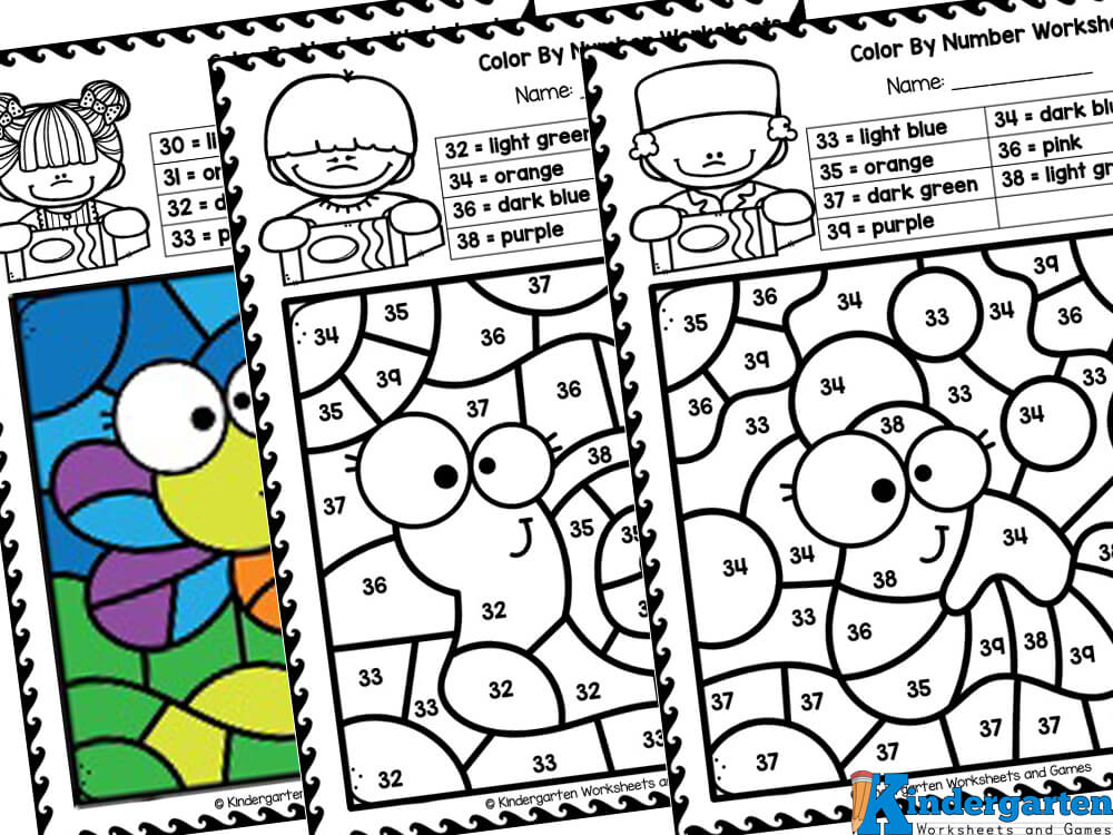 🪲 Bug Pictures Color by Numbers 30-39 Coloring Pages - Free Printable ...