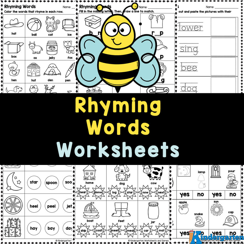 Free Printable Rhyming Worksheets For Kindergarten Free Printables Hub