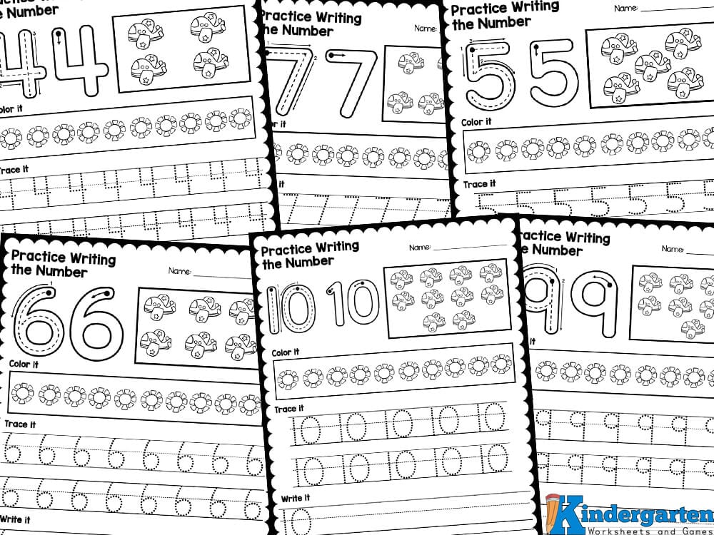 ️ Number Tracing Worksheets for Kindergarten